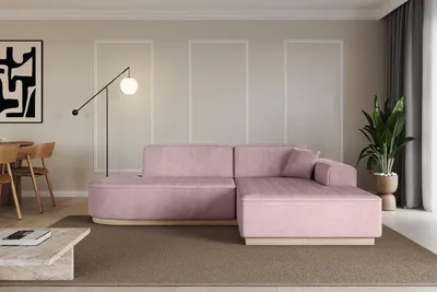 Produktbild von ALTDECOR Ecksofa in L-Form IREA-L1 232x165x80 cm Rosa Corner Sofa Eckcouch Couch Wohnlandschaft Cauchsofa