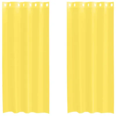 Produktbild von vidaXL Voile Vorhänge mit Ösen 2 Stk. Gelb
