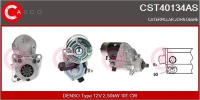 Imagen del producto de CASCO CST40134AS: Motor de arranque, 2,50 kW, 12V