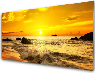 Produktbild von Acrylglasbilder 100x50 Wandbild Druck Meer Strand Landschaft