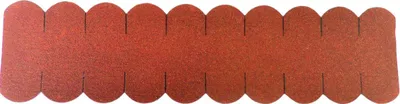 Produktbild von 2 Streifen Dachschindeln Biberschwanz (50 mm) - First rot