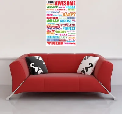 Image de Motivational - Poster - Awesome + 1 paquet de tesa Powerstrips® - Contenu 20 pièces