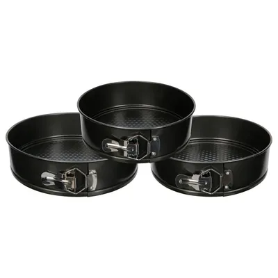 Productafbeelding van 5five Simpel Slimme Springvorm-set, 3-delig, bakvormen, staal, aluminium, zwart, 22-26 cm, 100147