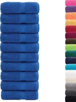 Immagine prodotto di vidaXL Asciugamani per ospiti Premium SOLUND, 10 pezzi, blu, 30x50 cm, 600 g/m²