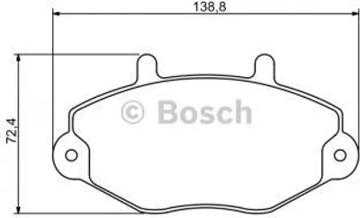 Produktbild von Bosch Bremsbelagsatz, Scheibenbremse Vorderachse 0 986 494 289