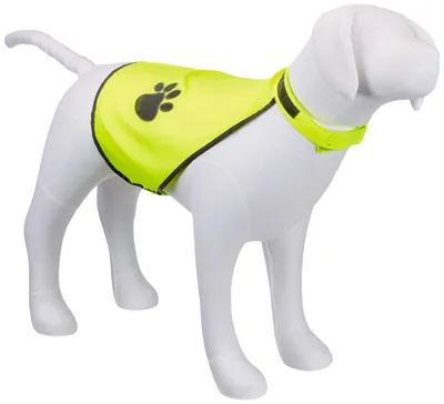 Produktbild von TRIXIE Warnweste für Hunde L, neongelb, reflektierend, verstellbar, pflegeleicht, Sicherheitsweste