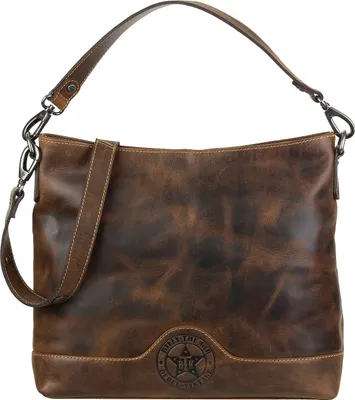 Produktbild von Billy the Kid Shopper Leder Umhängetasche (34x28cm) Damen macadamia braun Leder Handtasche Tasche Ranger 0881-25