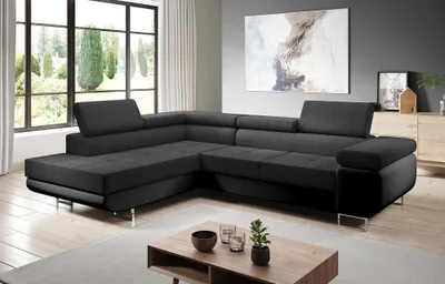 Produktbild von FurMeb24 - Ecksofa AVIO L  - LINKE SEITE , Sofa mit Bettk€sten und Schlaffunktion - (Orinoco 100 + Madryt 1100)