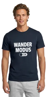 Produktbild von Spreadshirt Wandermodus Ein Männer T-Shirt, 5XL, Navy