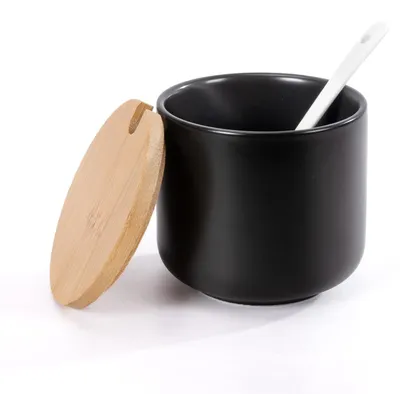 Produktbild von Salzbehälter Zuckerdose mit Deckel und Löffel, Zuckerbehälter Salzstreuer mit Deckel Gewürzstreuer Süßstoffspender, Zuckerspender Milch und Zucker Set