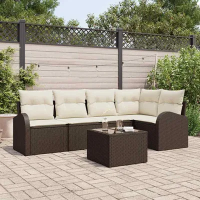 Obrázek produktu pro Maison Exclusive - Set pohovek s polštářem Hnědá Polyester