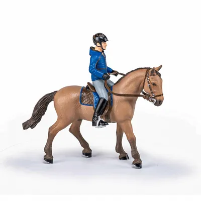 Immagine prodotto di Papo Horses Cavallo da passeggio con cavaliere maschio 51565