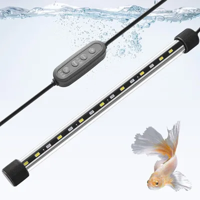 Aquariumlampe 28 cm, 24/7-Modus, IP68, 3 Lichtmodi, Timer