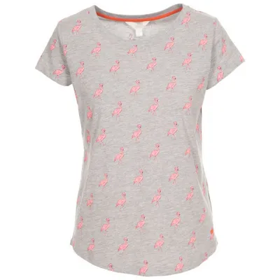 Imagen del producto de Camiseta de mujer Trespass Carolyn, con estampado, de manga corta, modelo TP4702 (talla XL) (gris)