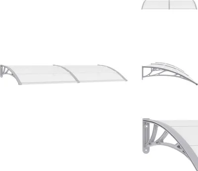 Obrázek produktu pro vidaXL Dveřní stříška šedá a průhledná 240×80 cm PC - Markýzy
