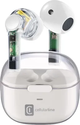 Obrázek produktu pro Cellularline 8018080448027, True Wireless Stereo (TWS), Hovory/hudba, 110 g, Sluchátka s mikrofonem, Bílá