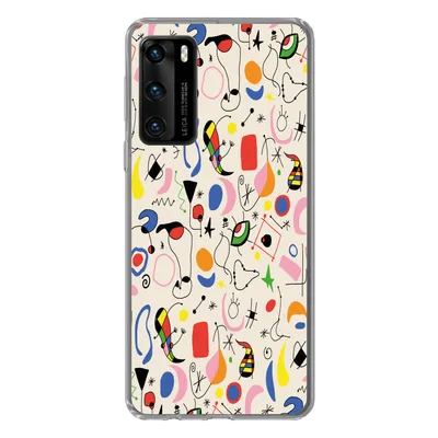 Produktbild von MuchoWow® Handyhülle Schutzhülle Hülle für Huawei P40 Muster - Abstrakt - Kunst Silikon Softcase Handy Hülle - Handytasche