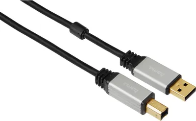 Zdjęcie produktu dla Hama 75053742, 1,8 m, USB A, USB B, USB 2.0, Męska/Męska, Czarny