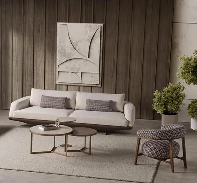 Produktbild von Sofagarnitur Couch Set Polster Möbel Einrichtung 4+1 Sitz Couchen  Stoffsofa