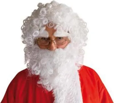 Produktbild von Weihnachtsmann Perückenset mit Bart
