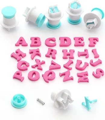 Produktbild von Hauptbuchstaben Ausstechformen - Set für Fondant und Kekse - 36 Stück