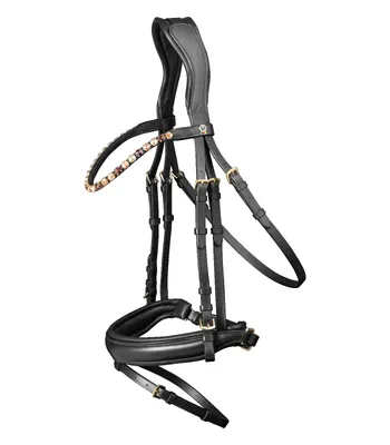 Produktbild von Trensenzaum Goldheart schwarz Pony