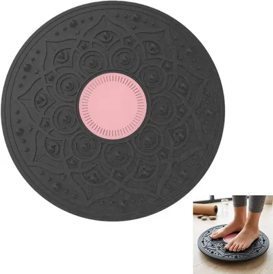 Obrázek produktu pro Balancovací deska Wobble Board, průměr 30 cm, přenosné tréninkové zařízení, barva růžová