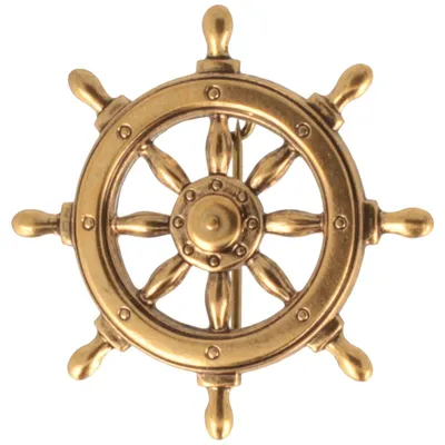 Hutanstecker goldenes Steuerrad von Hut-Breiter in gold