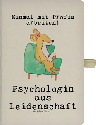 Produktbild von Mr. & Mrs. Panda Tagebuch Psychologin Leidenschaft - Transparent - Geschenk, Skizzenbuch, notizbuch, A5, Journal, Schreibheft