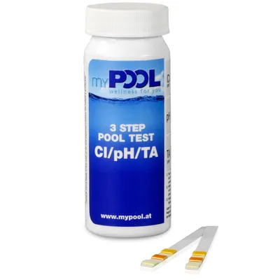 Produktbild von myPOOL Teststrips 3 Step Chlor, pH + TA