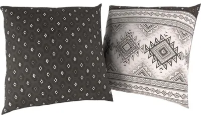 Produktbild von 2er Set Kissenbezüge aus glatter Baumwolle DELUX BOHO grau