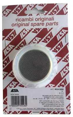 Imagen del producto de Juntas de repuesto Ilsa (2 unidades) + filtro de acero inoxidable para cafetera de 6 tazas