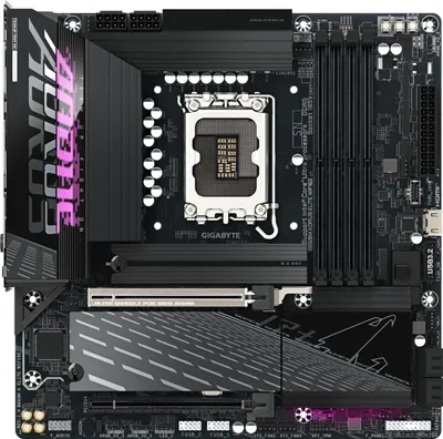 Produktbild von GIGABYTE B860M AORUS ELITE WIFI6E Mainboard - Intel Core Ultra CPUs, 12+1+2+1 Phasen VRM, bis zu 9200MHz DDR5, 1xPCIe 5.0 + 2xPCIe 4.0 M.2, 2,5 GbE LAN, WIFI 6E, Thunderbolt