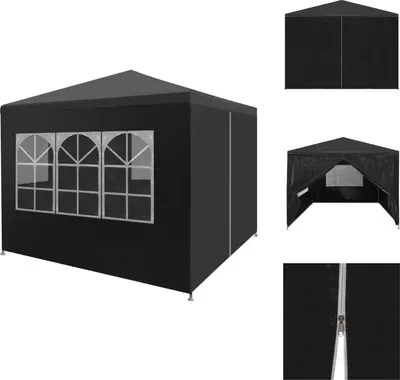 Image de vidaXL Tente de réception 3 x 3 m Anthracite - Pavillons & Tentes de réception