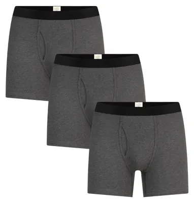 Produktbild von Bio-Baumwoll-Herren Boxershorts mit Eingriff - 3er Pack