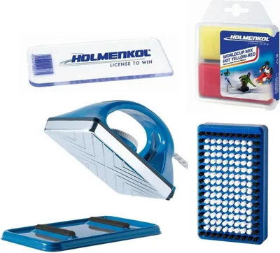 Image de HOLMENKOL Skiwax Set Cire pour ski Worldcup Ski Snowboard Entretien 4 pièces