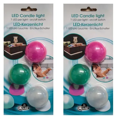 Produktbild von 2 x 3 LED-Kerzenlicht Nachtlicht Dekolicht Leuchte Lampe Tischlampe Beleuchtung