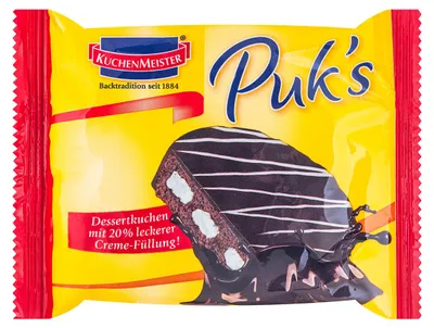 Immagine prodotto di KuchenMeister Puks torta da dessert Pan di Spagna con ripieno di crema 62g