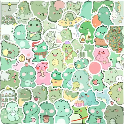 Produktbild von 50 Stück Cartoon Dinosaurier Aufkleber für Laptop,Cartoon Dinosaur Aufkleber,wasserdichte Cartoon Sticker,für Kinder Jungen,Cartoon Dinosaur Stickers Aufkleber für Scrapbook,Skateboard,Auto,Gepäck