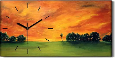 Produktbild von Dekor Leinwand Uhr Wandbilder Geräuschlos Kunstdruck 60x30 Malerei - schwarze Hände