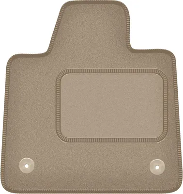 Produktbild von Fahrerfußmatte Velours beige passend für Vovlo EX30 (2023-, Crossover) – mit Befestigungen – passgenau