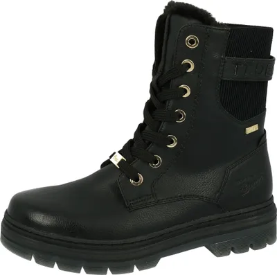 Produktbild von Tom Tailor Damenschuhe Stiefel Schnürer Schwarz Freizeit