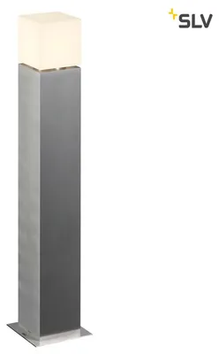 Immagine prodotto di Lampada da terra Square Pole 90 in acciaio inox spazzolato Paralume in acrilico bianco E27