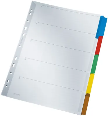 Obrázek produktu pro Leitz 4320-00-00 4320 Index - prázdný, karton, A4, 5 listů, 5 barevných záložek