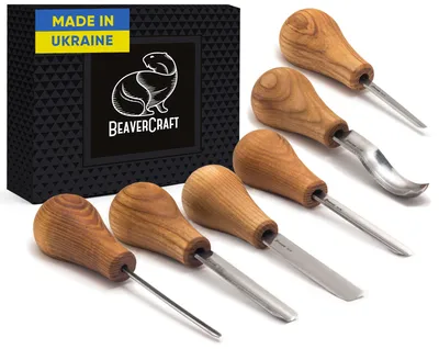 Productafbeelding van Houtsnijgereedschap SC05 Houtsnijwerkset met Palmbeitels