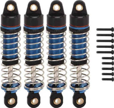 Image de 4 pièces RC amortisseurs de remplacement en alliage d'aluminium voiture pour Traxxas 1/18 bleu