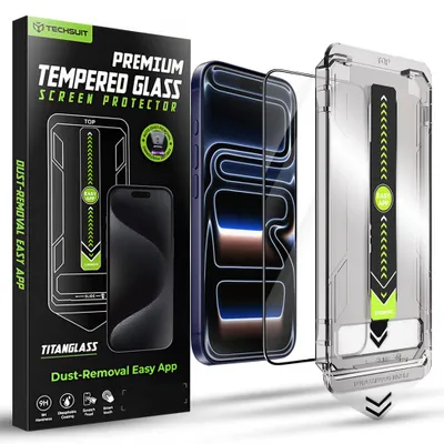 Obrázok produktu pre Techsuit - TitanGlass FullCover ochranné sklo pre iPhone 17 Pro – čierna