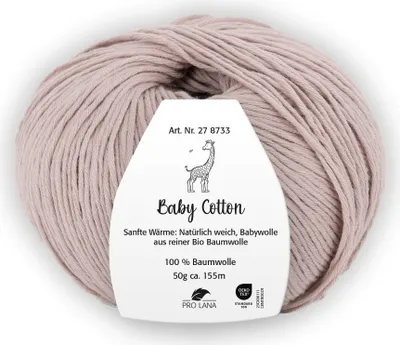 Produktbild von Pro Lana BABY Baumwolle 50 g 100 % Baumwolle Babywolle speichelecht 155 m Farbe 046 - rosenholz