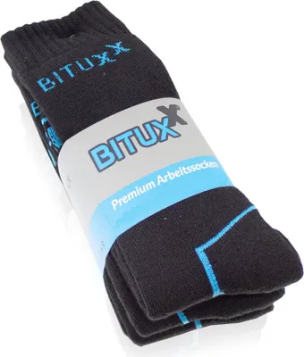 Produktbild von Bituxx 1 Paar Full Freizeit & Arbeitssocken Schwarz 47-50 MS-18305