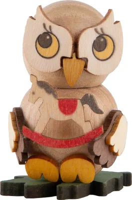 Produktbild von Eulenkind mit Schaukelpferd (4cm) von Drechslerei Kuhnert